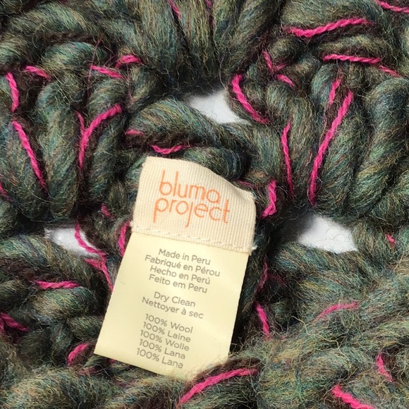 Anthropologie Ophelia Cowl Neck Warmer Hand Knit Green - Picture 3 of 5